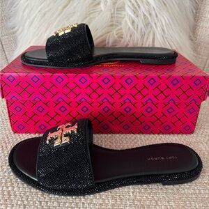 Tory Burch Everly Slide Royal Suede